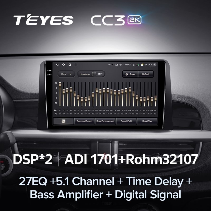 Multimedia Video Player TEYES CC3 2K for Kia Morning 3 Picanto 2017 - 2020 Car Radio Ce Android 10 Dashboard 12 Months 9"