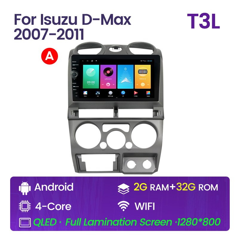 Android system Car 4G WIFI BT Radio For Isuzu D-Max DMAX 2007 2008 2009 2010 2011 GPS Navigation DVD Video Player Multimedia