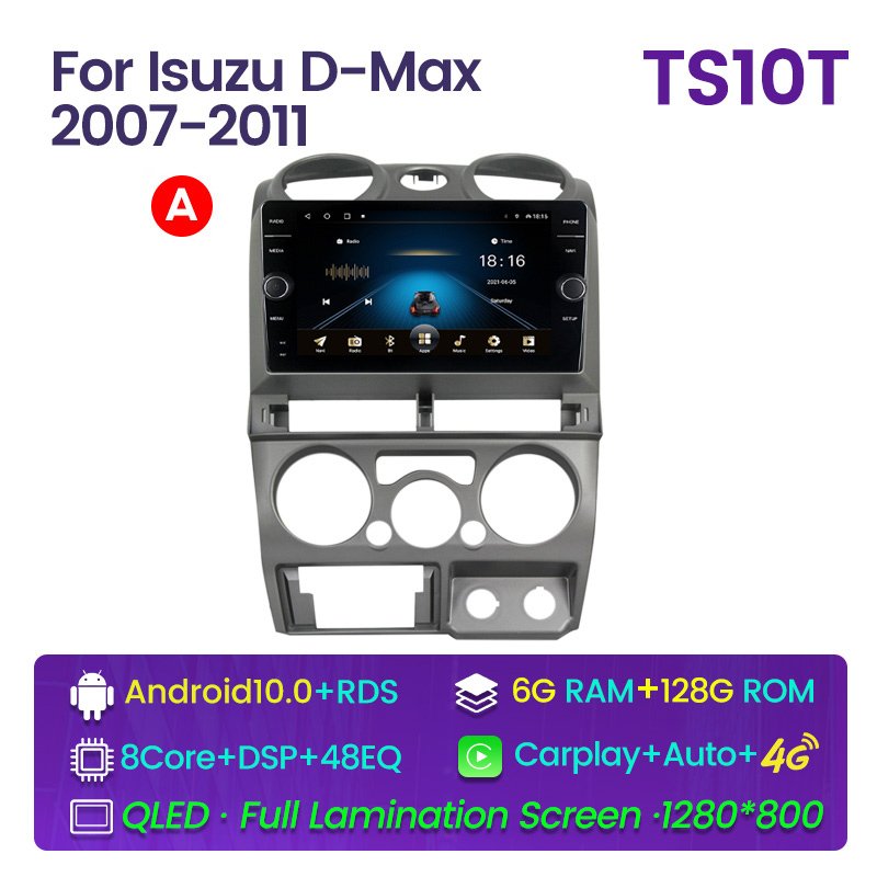 Android system Car 4G WIFI BT Radio For Isuzu D-Max DMAX 2007 2008 2009 2010 2011 GPS Navigation DVD Video Player Multimedia
