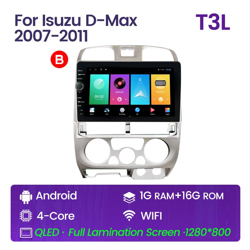 Android system Car 4G WIFI BT Radio For Isuzu D-Max DMAX 2007 2008 2009 2010 2011 GPS Navigation DVD Video Player Multimedia
