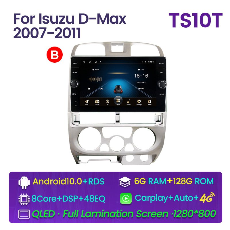 Android system Car 4G WIFI BT Radio For Isuzu D-Max DMAX 2007 2008 2009 2010 2011 GPS Navigation DVD Video Player Multimedia