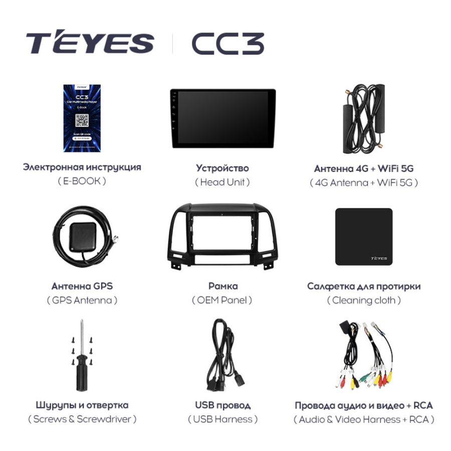 TEYES CC3 For Hyundai Santa Fe 2 2006 2007 2008 2009 2012 Car Radio Multimedia Video Player Navigation stereo GPS Android 10
