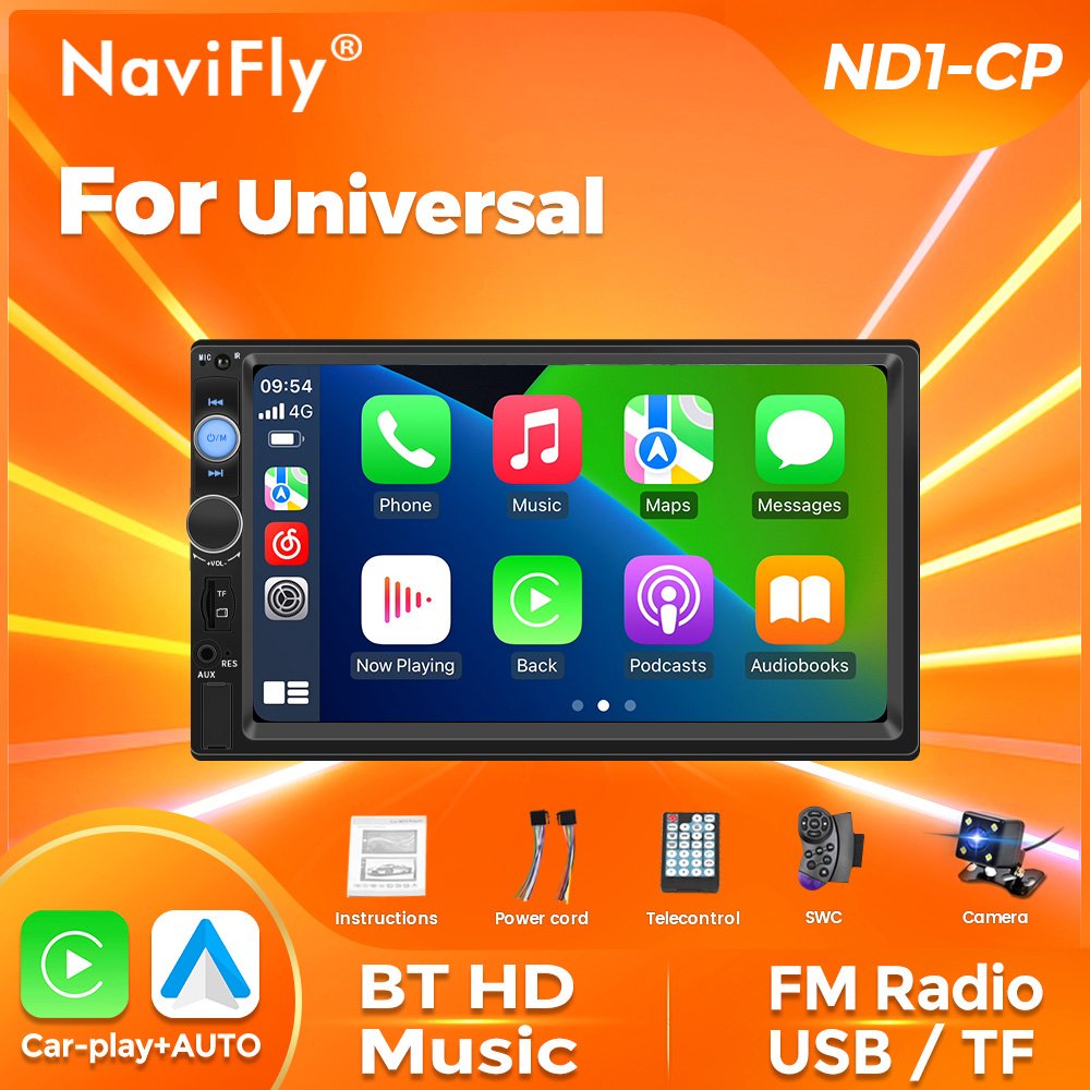 Navifly MP5 800*480 HD video wince system car multimedia player Car Stereo Radio for T100C support steering wheeling control