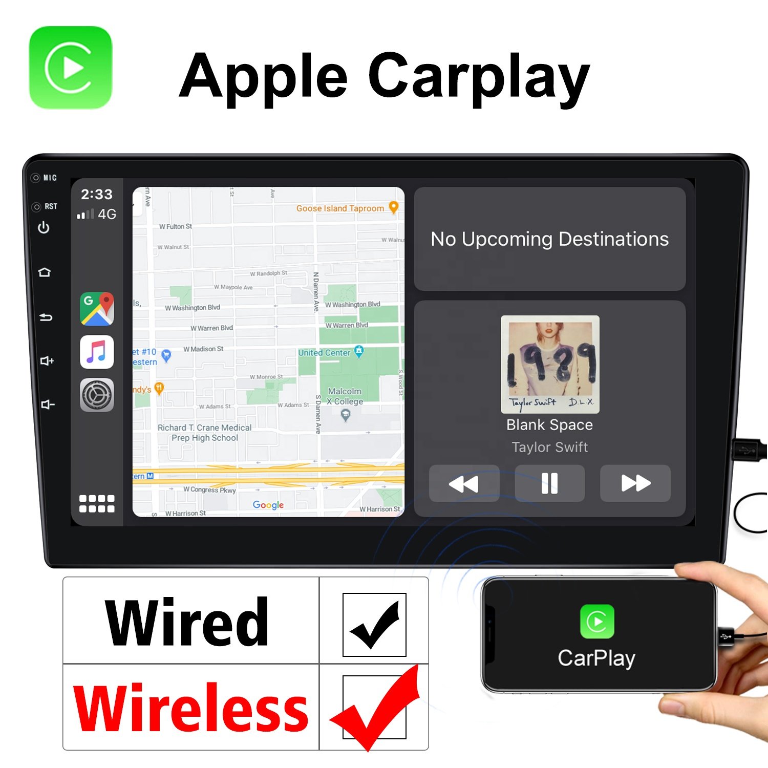 9 inch Car play Android Radio Multimedia Apple CarPlay Android Auto 2 din stereo receiver DVD MP5 Player