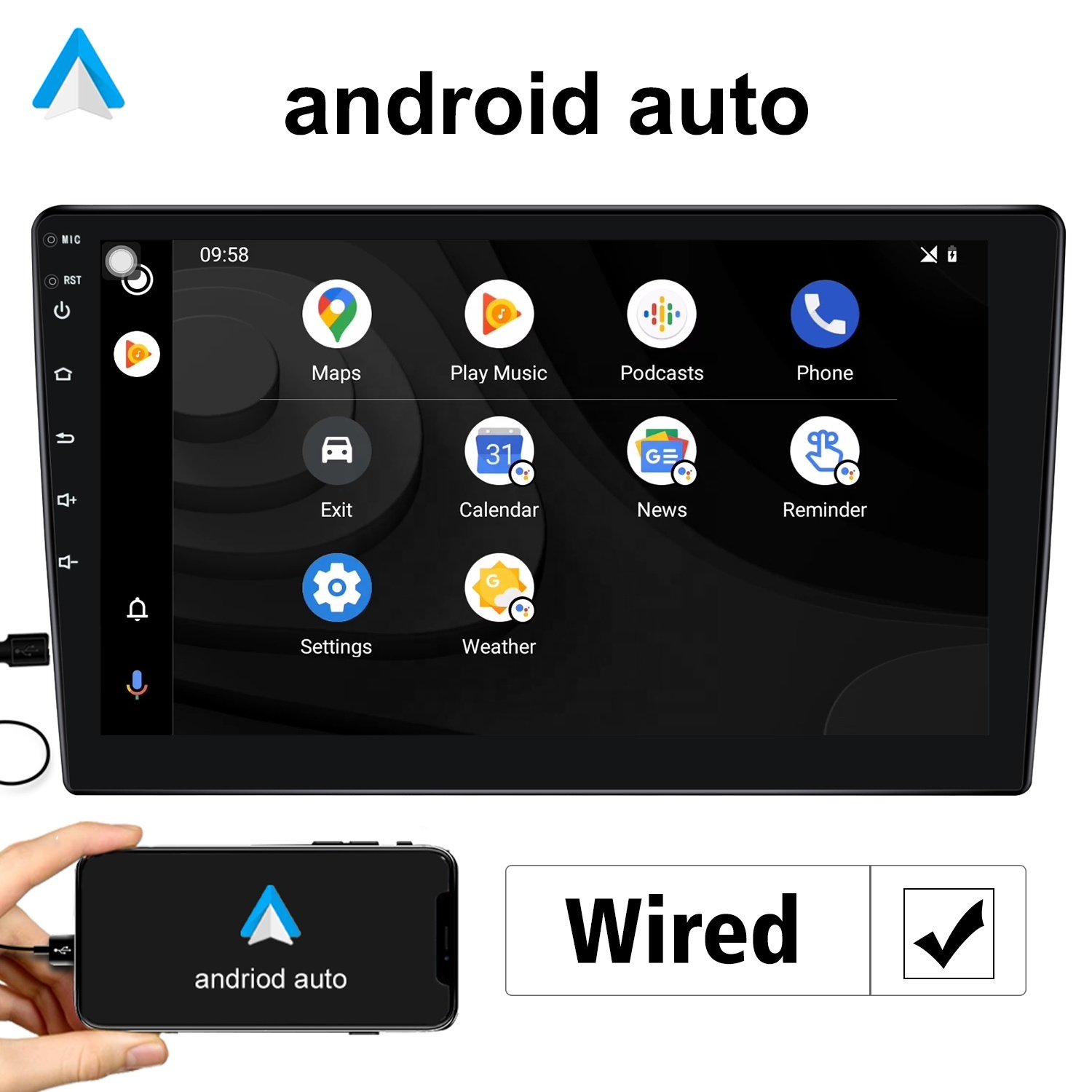 9 inch Car play Android Radio Multimedia Apple CarPlay Android Auto 2 din stereo receiver DVD MP5 Player