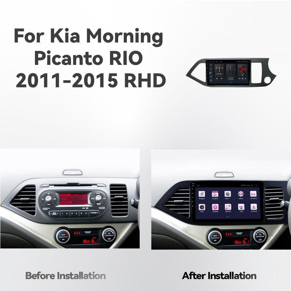 Android12 Car Radio GPS DVD Player Stereo Multimedia Audio System for Kia Morning Picanto RIO 2011-2015 RHD with Carplay DSP DAB