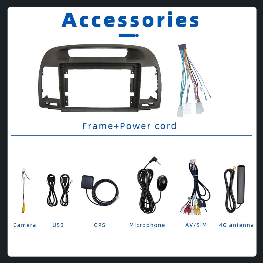 2.7GHz 8-Core Android 13 2k Qled Screen Car Radio For Toyota Camry 2002-2006 Bt 5.1 Car Video Player Wireless