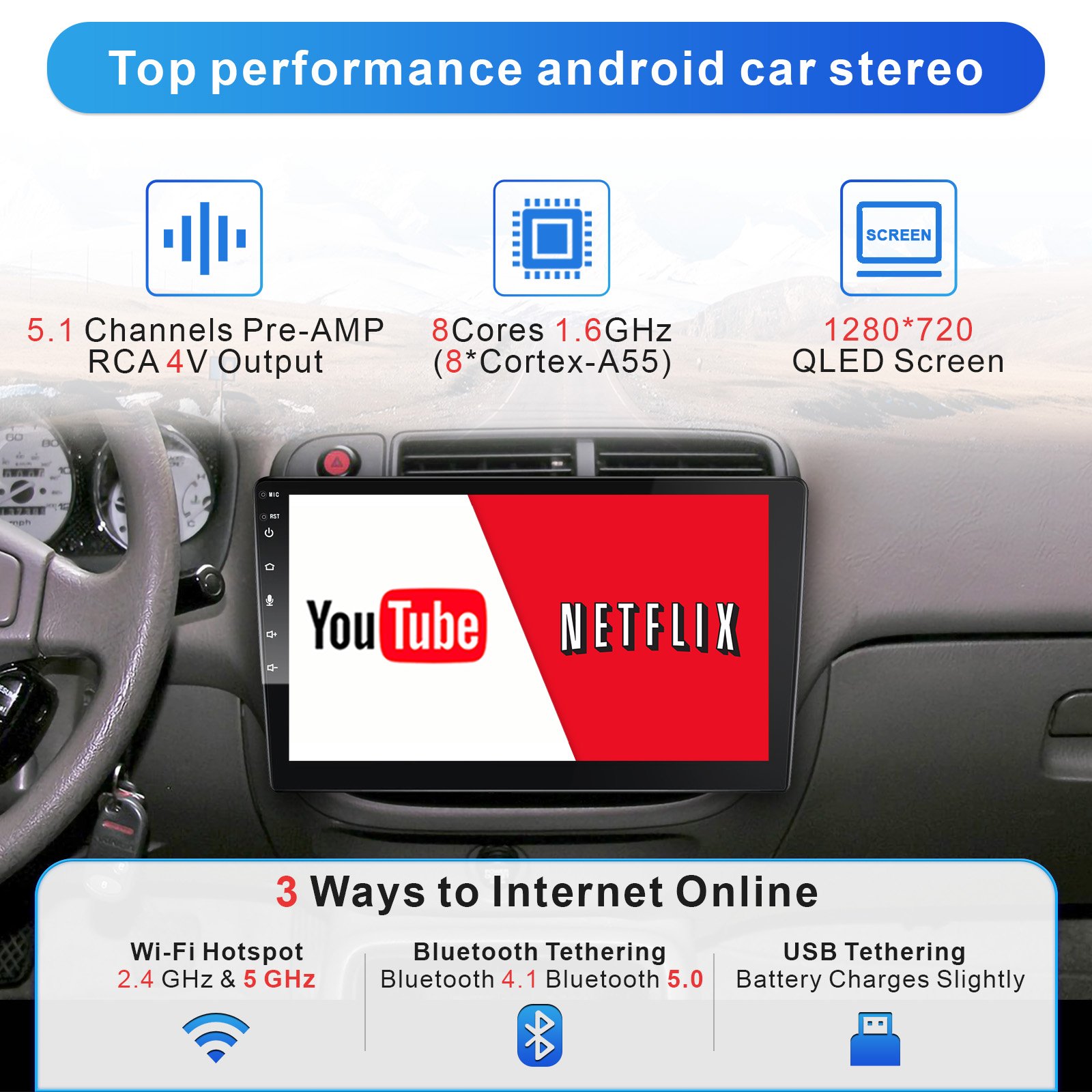 supplier IYING 2G+32G Apple Wireless Play Bluetooth 2 Din Music System Android Carplay Car Auto Radio Stereo Audio DVD Player
