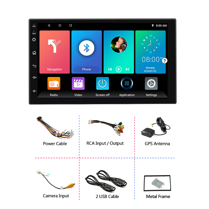 Leshida radio screen double din car multimedia player N750 car radio android
