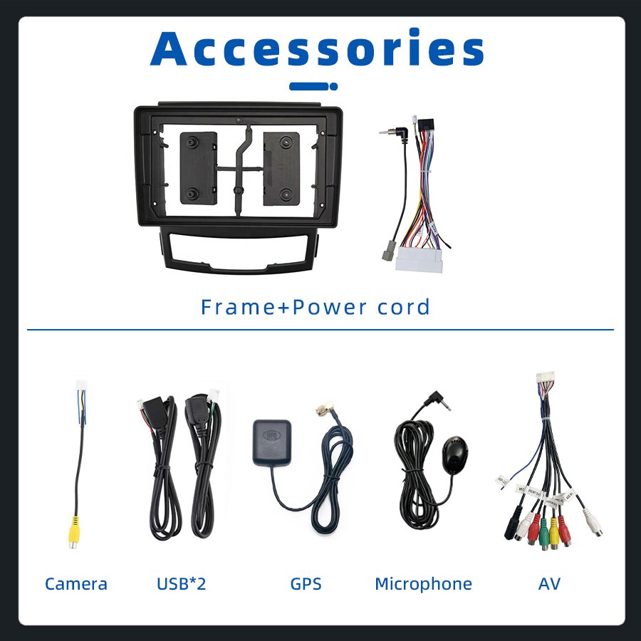 2+32GB Android IPS Car Radio Multimedia System GPS Navigation Stereo Car Video Player For SsangYong Korando 2010-2013