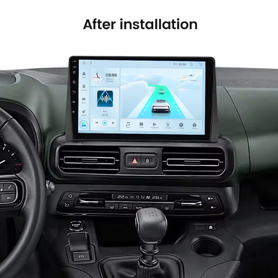 Android 13 Car DVD Player WIFI BT GPS Navigation Carplay Auto Car Radio For Citroen Berlingo 2019-2024 Video Player