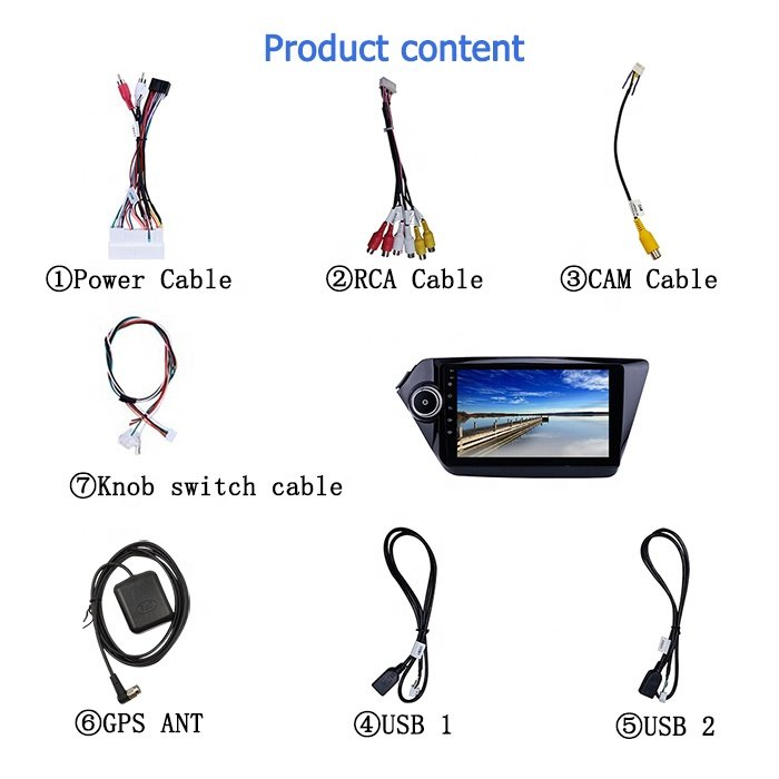 4G+64GB 8 Core Android 10 GPS Navigation Touch Screen Car Radio for Kia K2 2011-2015 Carplay DVD Multimedia Player