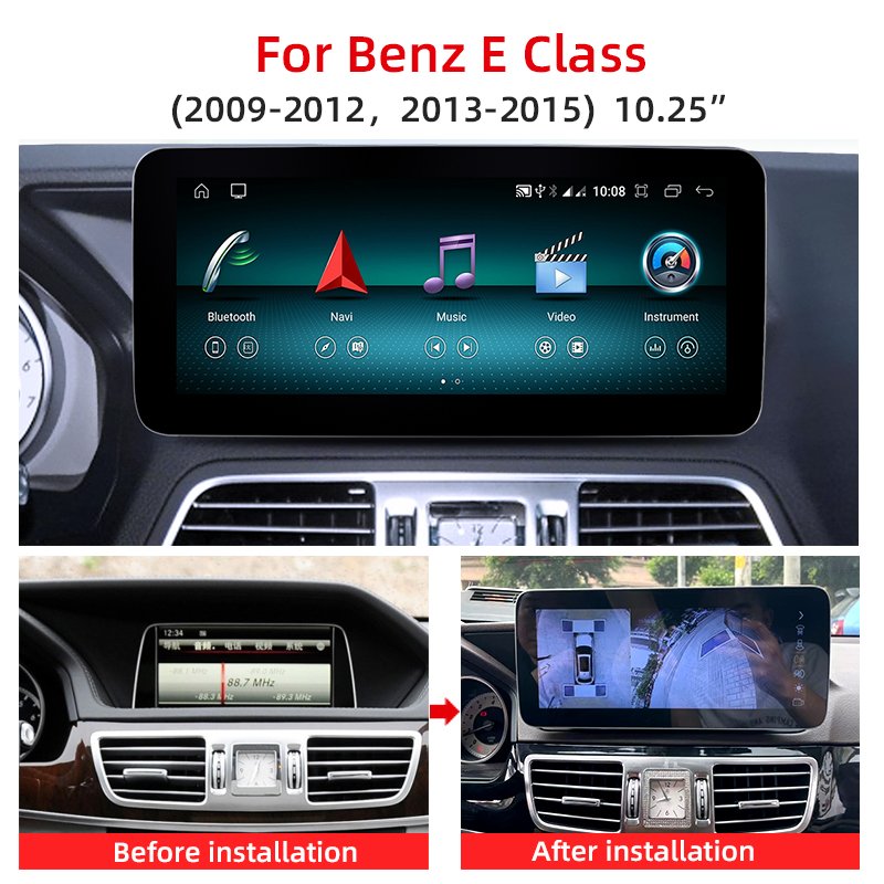 12.3/10.25Inch Android 13 8 Core Car DVD Player Radio Carplay Navigation Screen For Mercedes Benz E Class W212 W213 2009 -2015