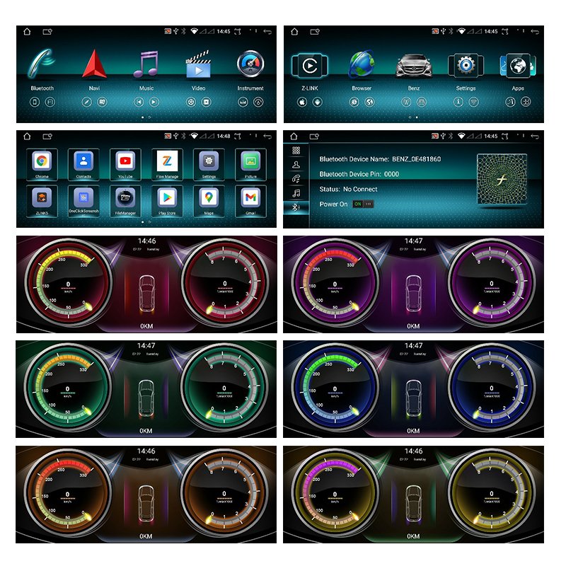 12.3/10.25Inch Android 13 8 Core Car DVD Player Radio Carplay Navigation Screen For Mercedes Benz E Class W212 W213 2009 -2015