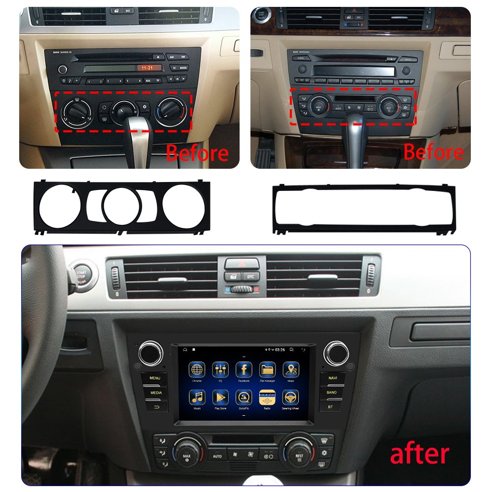 7-inch Android 13 for BMW E90 E91 E92 E93 2006-2012 Multimedia Stereo Car DVD Video Player GPS Navigation CarPlay Auto