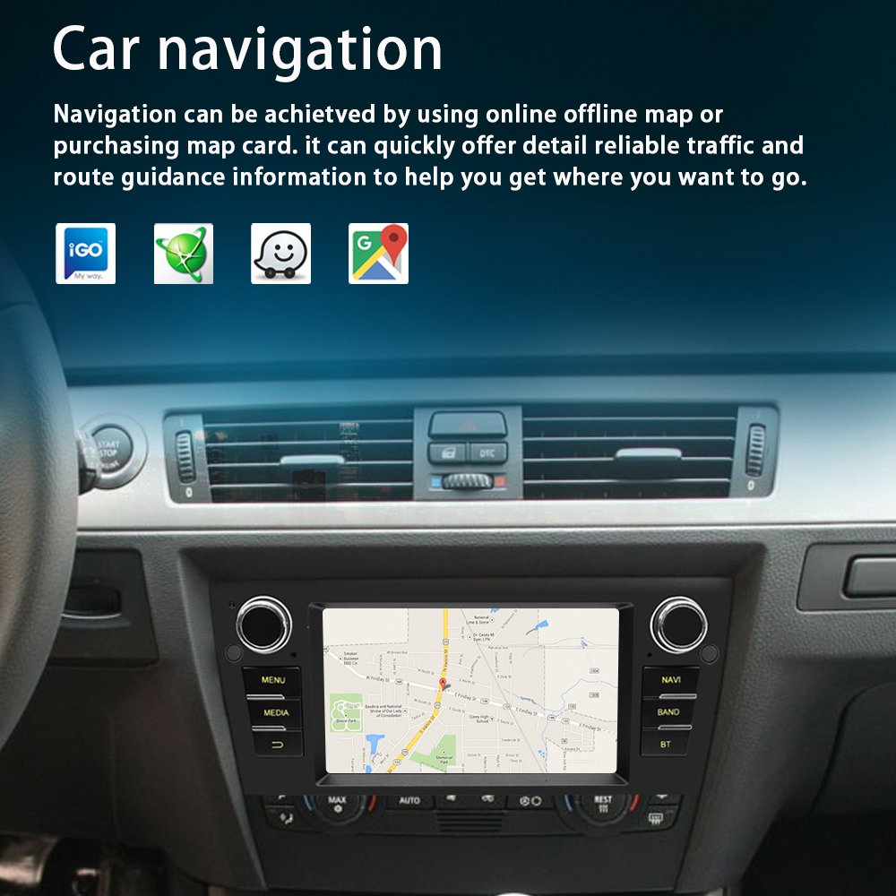 7-inch Android 13 for BMW E90 E91 E92 E93 2006-2012 Multimedia Stereo Car DVD Video Player GPS Navigation CarPlay Auto