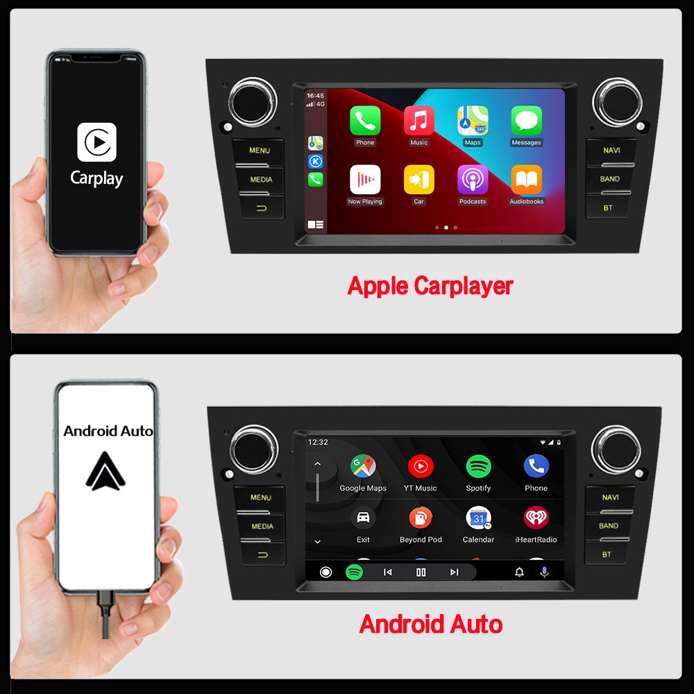 7-inch Android 13 for BMW E90 E91 E92 E93 2006-2012 Multimedia Stereo Car DVD Video Player GPS Navigation CarPlay Auto