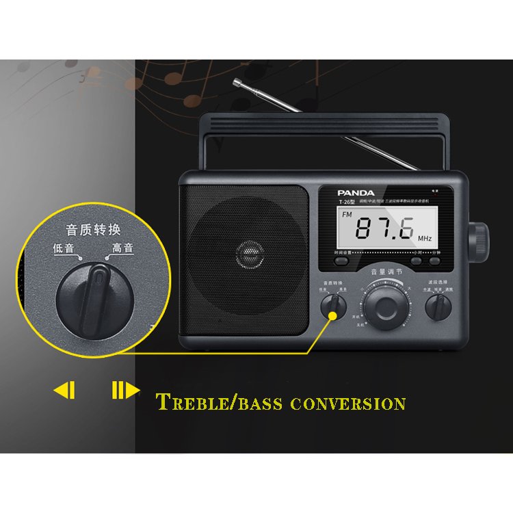 Hot Selling The New Listing Retro Vintage Radio With Clock Function Am Fm Portable Radio Home Radio