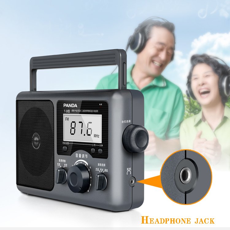 Hot Selling The New Listing Retro Vintage Radio With Clock Function Am Fm Portable Radio Home Radio