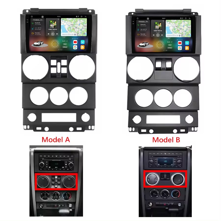 12 + 256GB 2K Android 13 2 DIN Car Radio Carplay Auto Stereo Video Screen Autoradio For JEEP Wrangler Rubicon 2008-2010