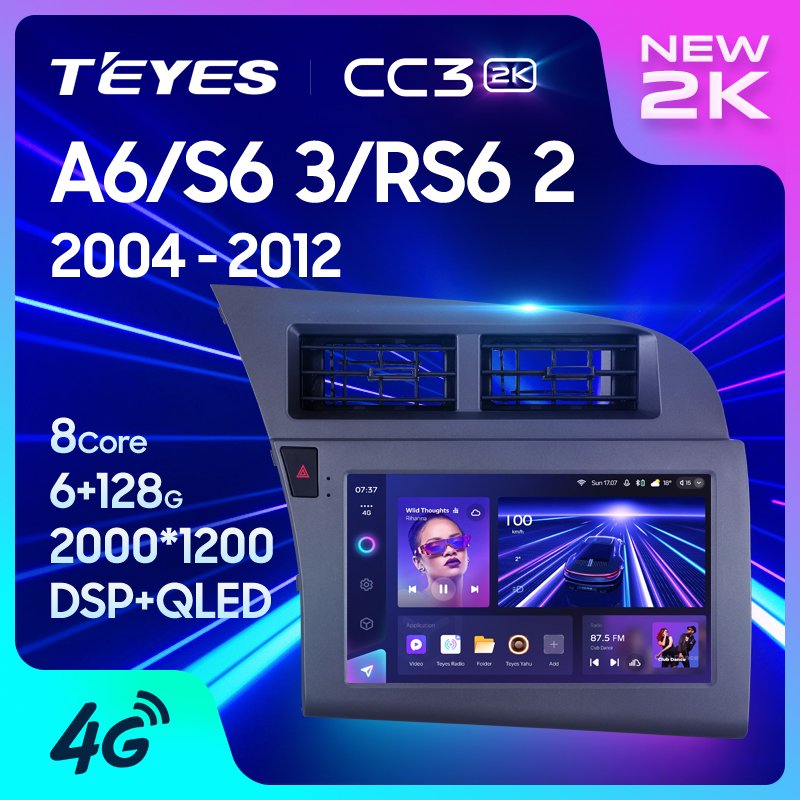 TEYES CC3 2K Car DVD Player For Audi A6 C6 2004 - 2011 S6 3 2006 - 2011 RS6 2 2007