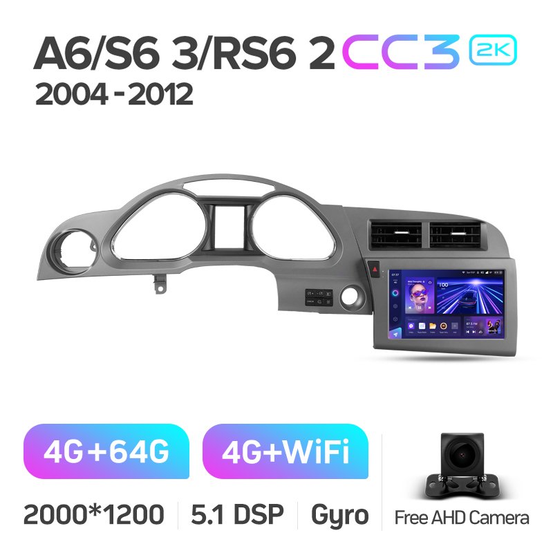 TEYES CC3 2K Car DVD Player For Audi A6 C6 2004 - 2011 S6 3 2006 - 2011 RS6 2 2007