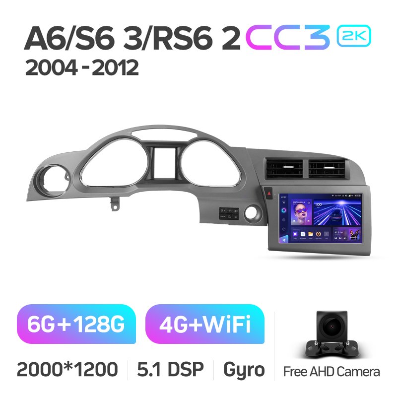TEYES CC3 2K Car DVD Player For Audi A6 C6 2004 - 2011 S6 3 2006 - 2011 RS6 2 2007