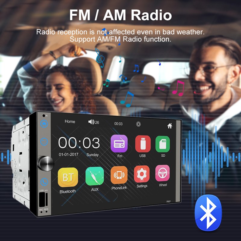 Car Multimedia Dvd Player touchScreen 2 Din Mp5 Stereo Car Universal Double Din 7 Inch Dashboard Radio