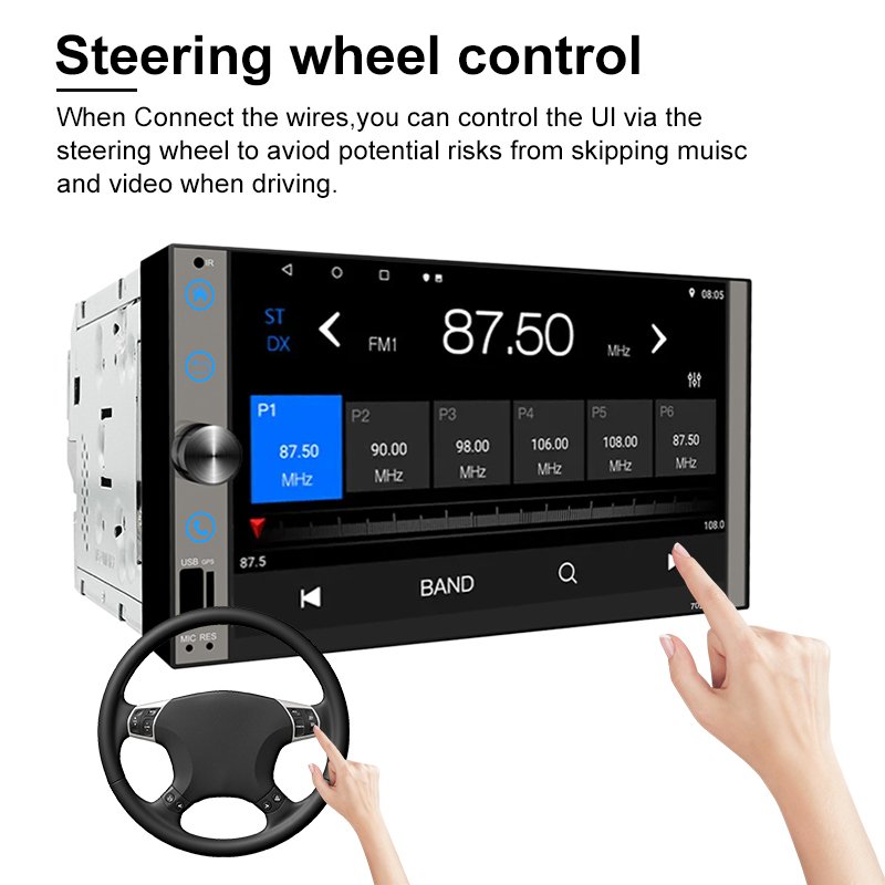 Car Multimedia Dvd Player touchScreen 2 Din Mp5 Stereo Car Universal Double Din 7 Inch Dashboard Radio