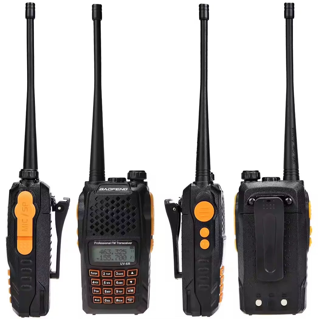 Wholesale Baofeng UV-6R Two Way Radio Orange Keypad Walkie Talkie For SDR Transceiver 10km 7W UHF VHF Dual Band Radio