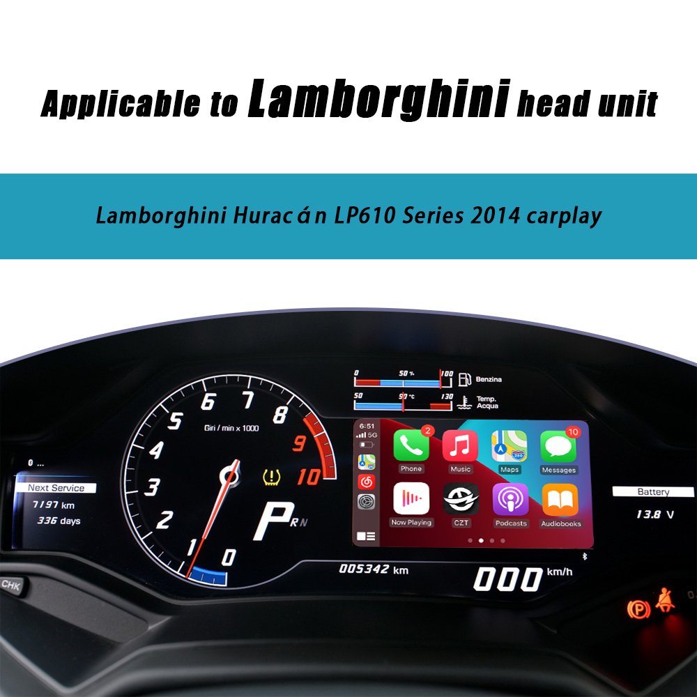 Radio Car DVD Player For Lamborghini Huracan 2012-2019 Wireless Carplay Android Auto Mirror Link AirPlay Car Play Functions