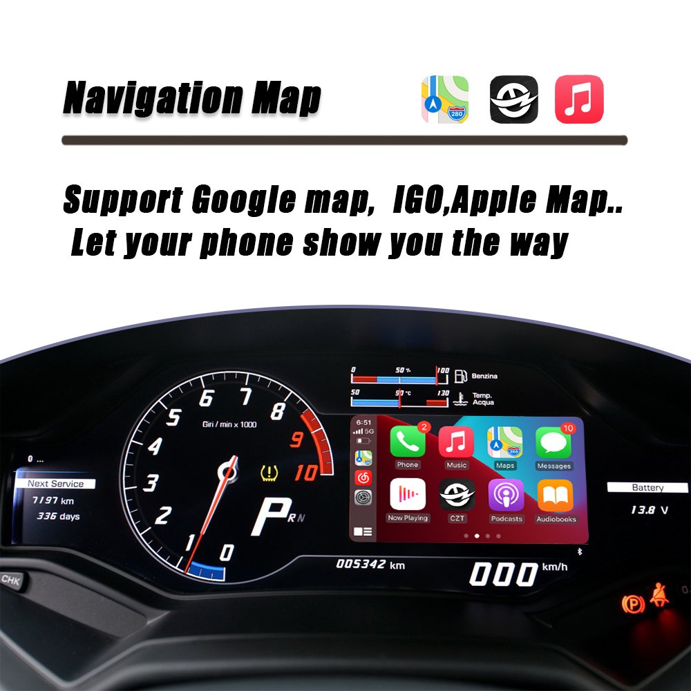 Radio Car DVD Player For Lamborghini Huracan 2012-2019 Wireless Carplay Android Auto Mirror Link AirPlay Car Play Functions