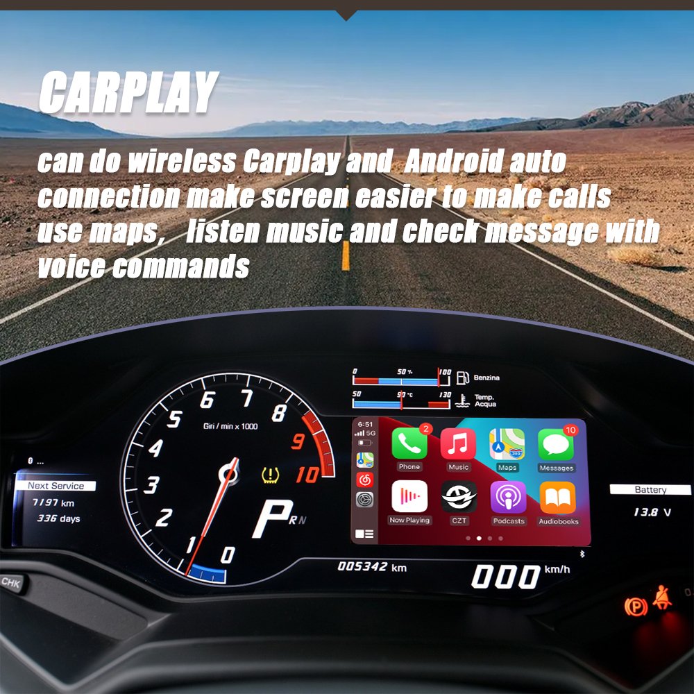 Radio Car DVD Player For Lamborghini Huracan 2012-2019 Wireless Carplay Android Auto Mirror Link AirPlay Car Play Functions