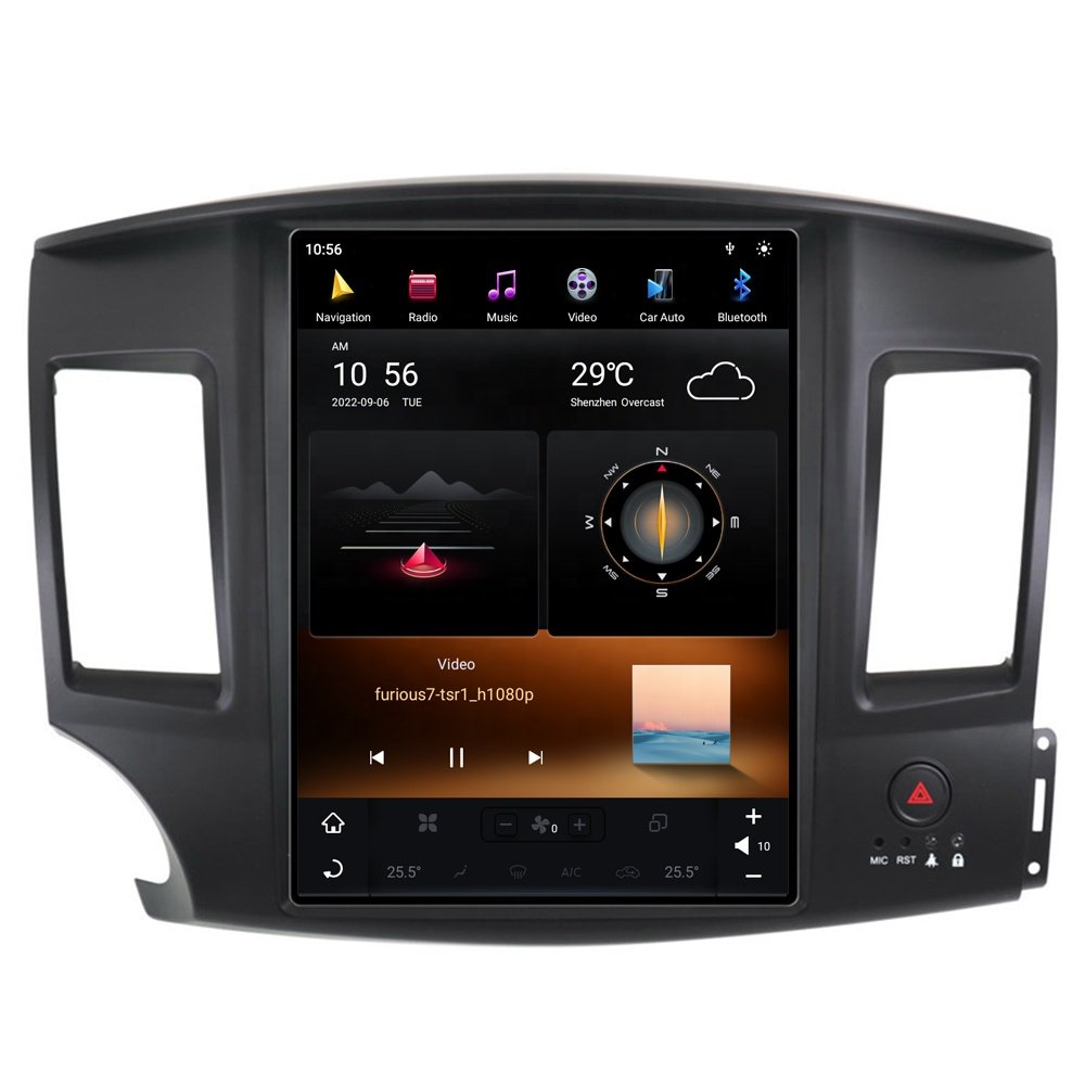 Tesla style Android 11 Car radio for Mitsubishi Lancer EX 2009-2019 Car Multimedia Player Wireless Carplay 4G