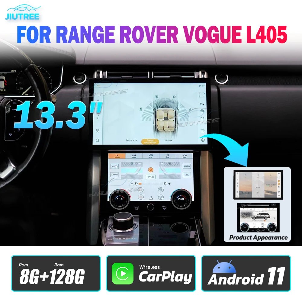 13.3" Android For Land Rover Range Rover Vogue L405 Sport L494 2013-2017 Car GPS Navigation Auto Head Unit Multimedia Radio