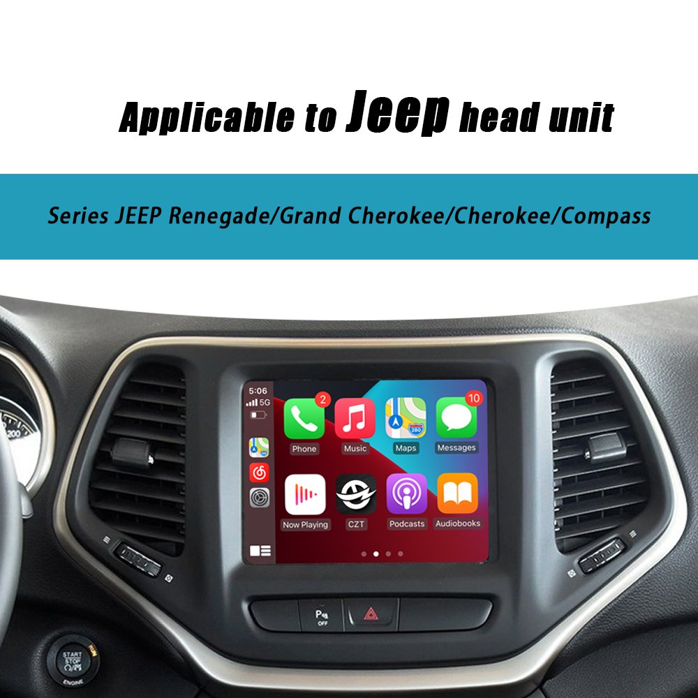 Wireless Apple Carplay Navigation Radio Car DVD Player 2014-2017 Dodge RAM Portable Bluetooth USB Includes OEM Screen Upgrade
