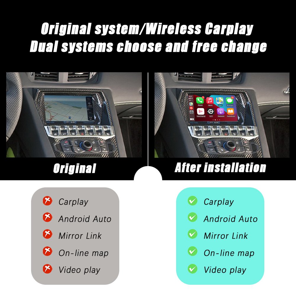 CZT-AUTO Radio DVD Car Player For Lamborghini Aventador 2012-2019 Carplay Android Auto Mirror Link AirPlay Car Play Functions