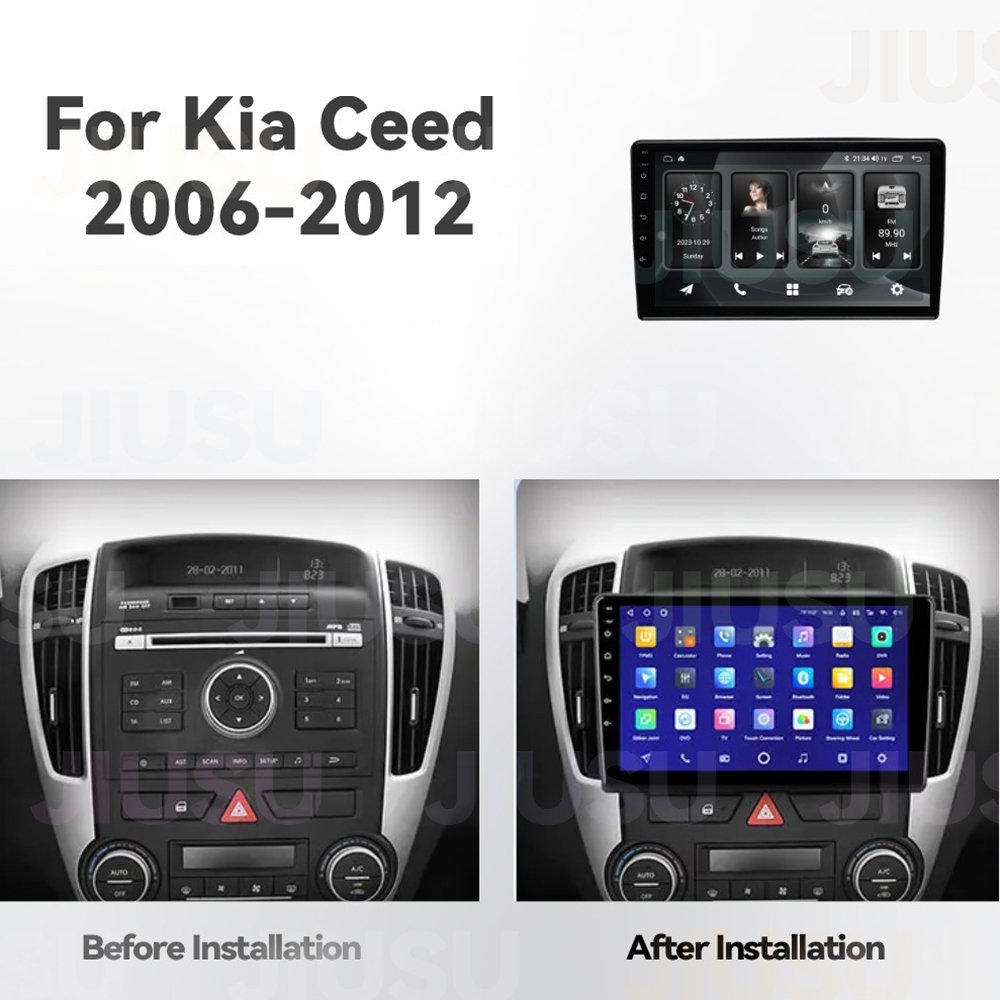 Android 12 Car Radio GPS Navigation DVD Player Stereo Multimedia Audio System for Kia Ceed 2010-2012 with Carplay DSP DAB