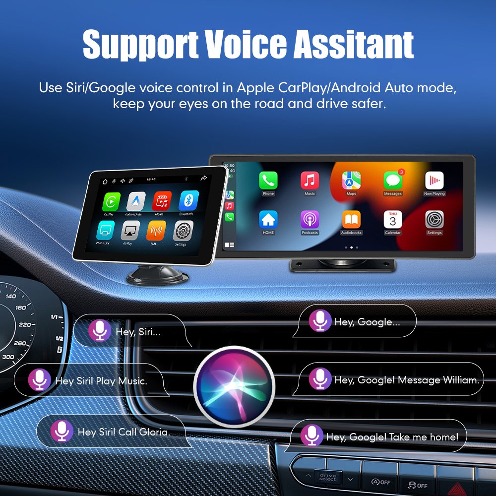 5/7/7.5/9/10.26 Inch Portable Car Radio Wireless CarPlay Screen Android Auto Touch Screen Reverse Camera Gps Navigation