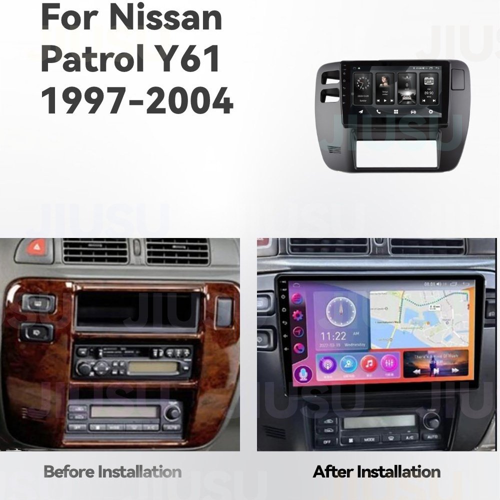 Android 12 Car Radio GPS DVD Player Stereo Multimedia Audio System for Nissan Patrol Y61 1997-2004 with Carplay DSP DAB