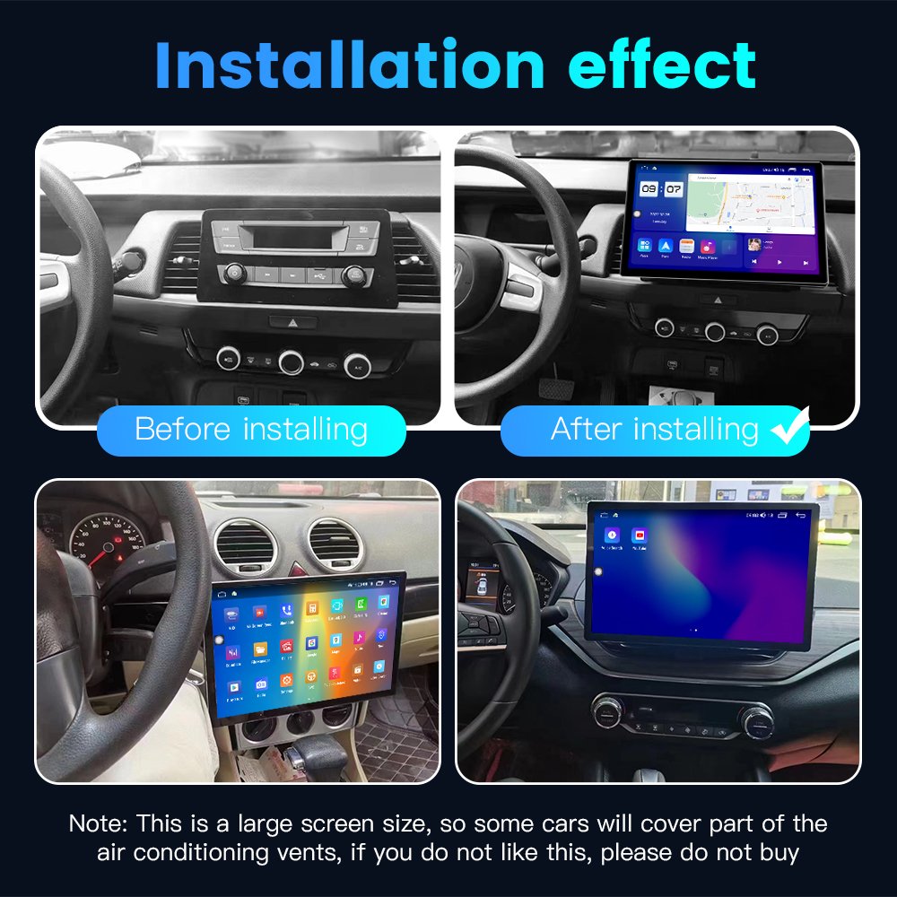 1920*1200 QLED Screen 13 inch android 12 for 2 din Universal Carplay auto Car dvd player