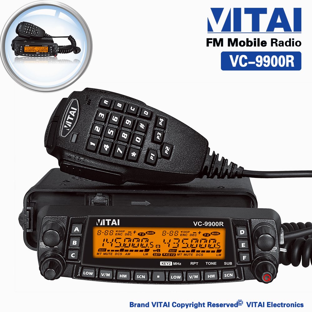 VITAI VC-9900R FM Transceiver Mobile Radio Car Radio Station Transceiver 50W Two Way Radio