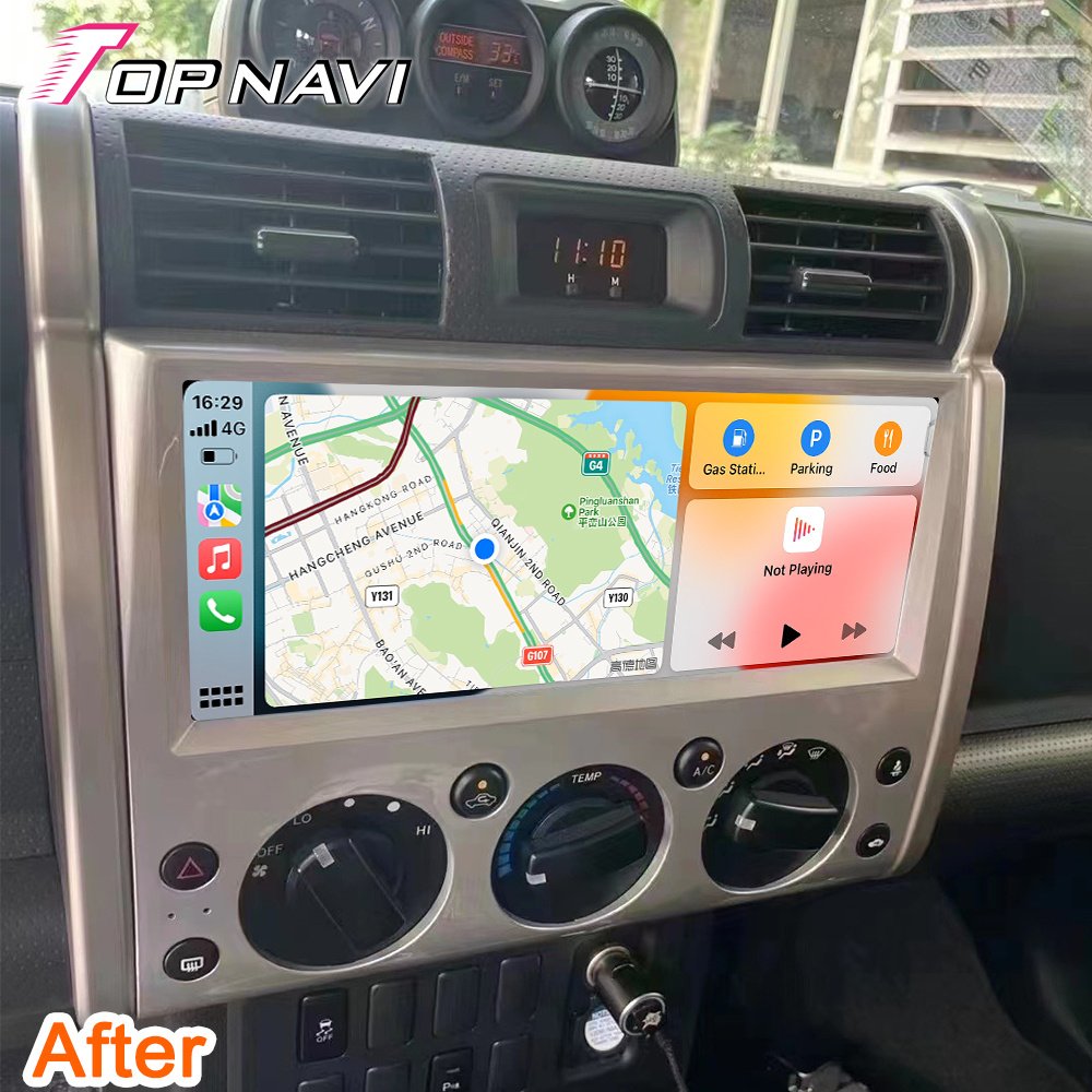 12.3 inch DVD car radio stereo android 12 touch screen multimedia player carplay For TOYOTA FJ LAND CRUISER 2006 - 2022 SILVER