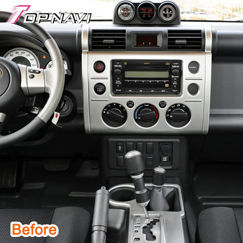 12.3 inch DVD car radio stereo android 12 touch screen multimedia player carplay For TOYOTA FJ LAND CRUISER 2006 - 2022 SILVER