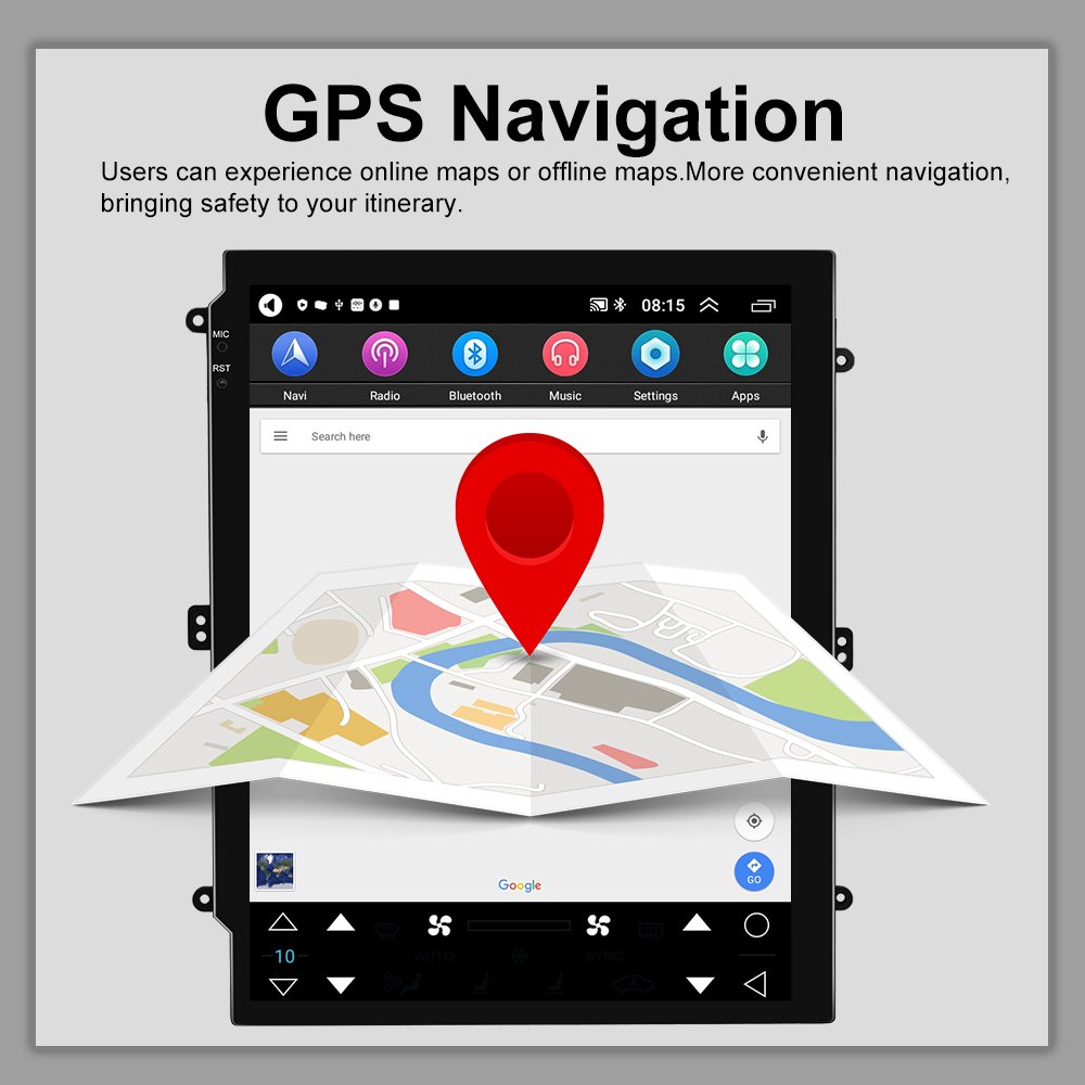 Podofo 9.7" Android Car Stereo Car Radio For Ford EDGE 2015 Wireless Carplay Android Auto GPS Wifi Hifi FM RDS + MIC /Camera