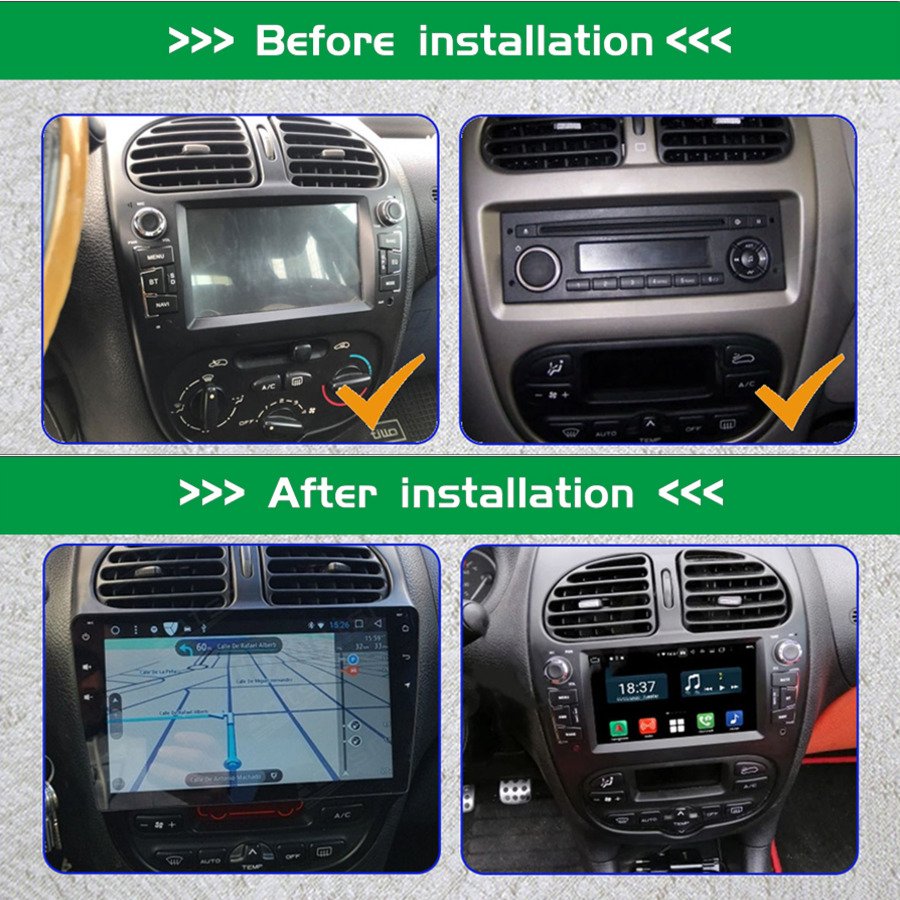 Cars Multimedia Radios GPS Navigation audio system player 4G Android bluetooth Auto Carplay Wifi 2 Din IPS Screen for Peugeot