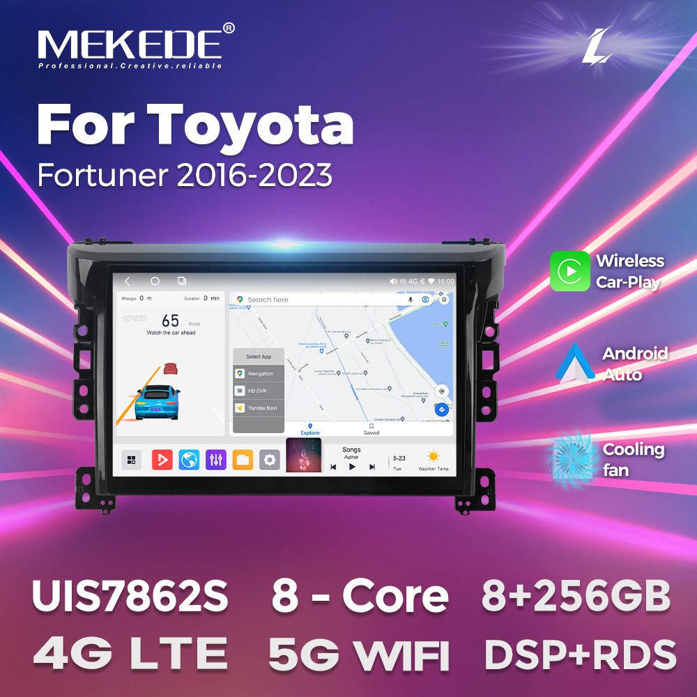 Mekede LS 8 Core 8+256GB android car radio For 11.5inch Toyota Fortuner 2016 2023 836 Car DVD Player video