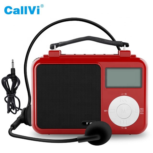 Callvi portable sound speaker fm radio professional digital tour guide voice amplifier