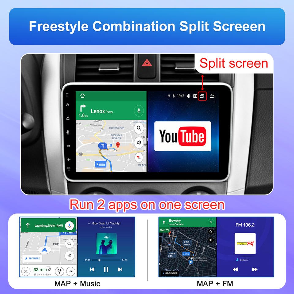 supplier 1 din Android Car Multimedia Player Autoradio Stereo 10 Inch Touch Screen Video GPS WiFi MP5 Player Auto Radio
