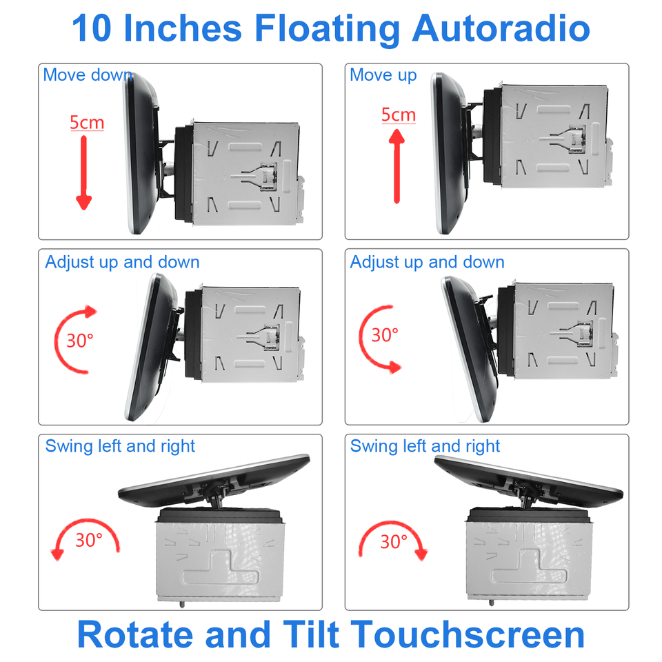 supplier 1 din Android Car Multimedia Player Autoradio Stereo 10 Inch Touch Screen Video GPS WiFi MP5 Player Auto Radio